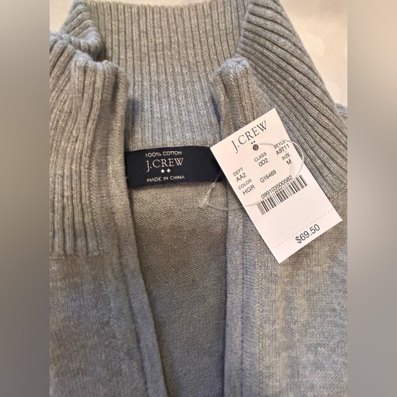 J crew half zip pullover medium grey - Picture 2 of 2